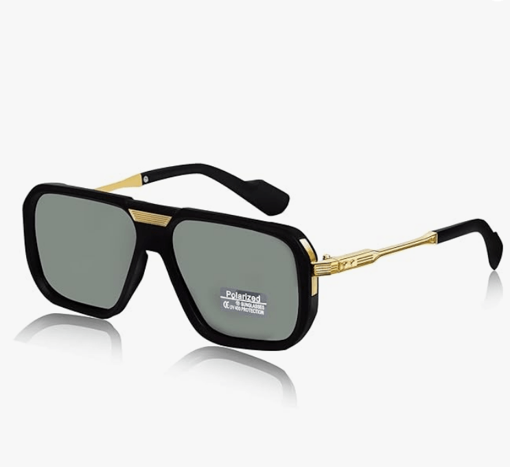 Dervin UV Protected Polarized Square Sunglasses for Men and Women